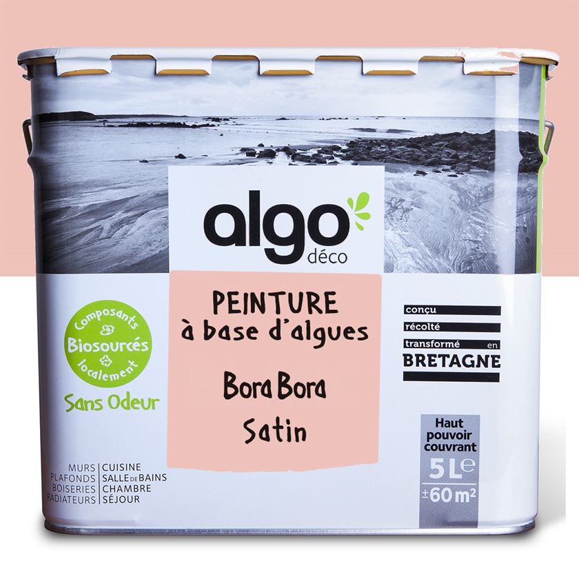 Peinture saine Algo - Rose Bora Bora - Satin - 5L