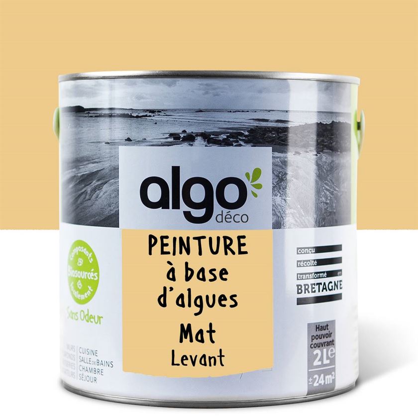 Peinture saine Algo - Jaune Levant - Mat - 2L