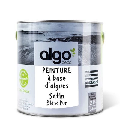 Peinture saine Algo - Blanc Pur - Satin - 2L