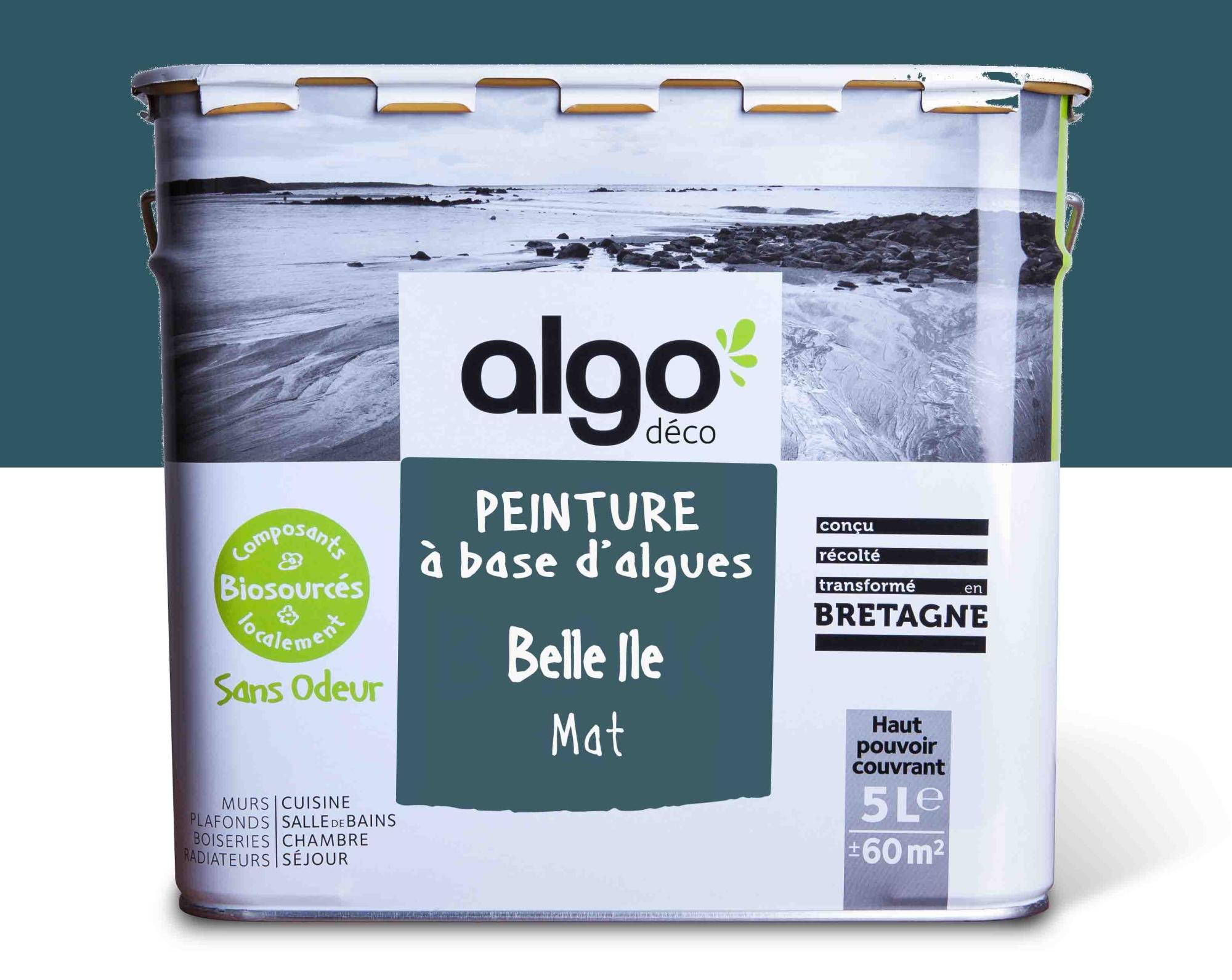 Peinture saine Algo - Bleu Belle Île - Mat - 5L
