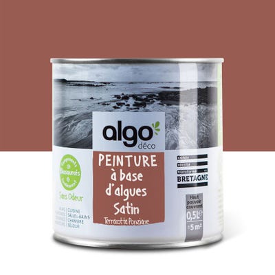 Peinture saine Algo - Terracotta Ponziane - Satin - 0,5L