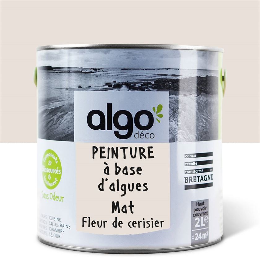 Peinture saine Algo - Beige Fleur de Cerisier - Mat - 2L