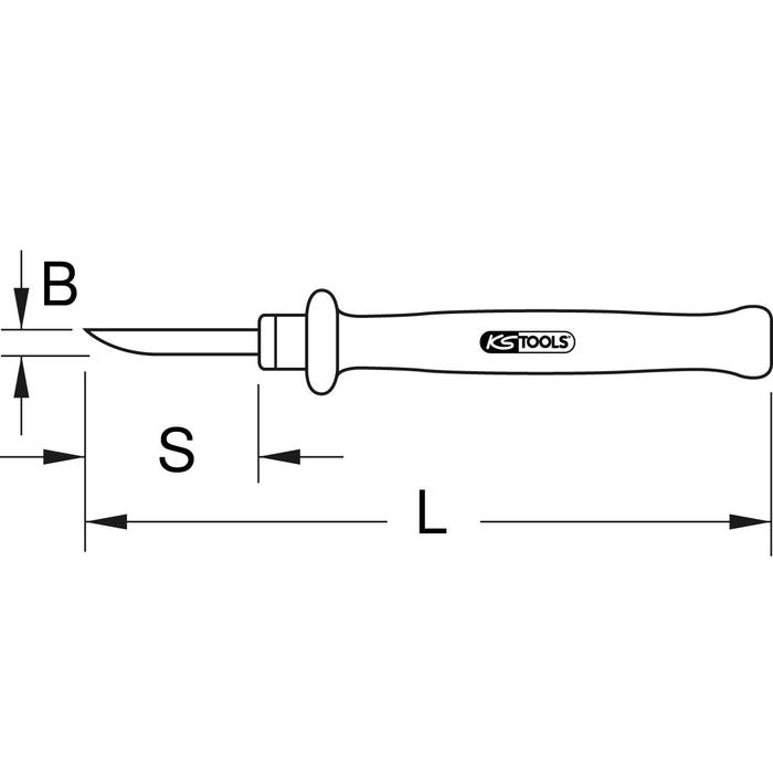 KS TOOLS Couteau en gutta-percha avec revêtement isolant, 200 mm 1