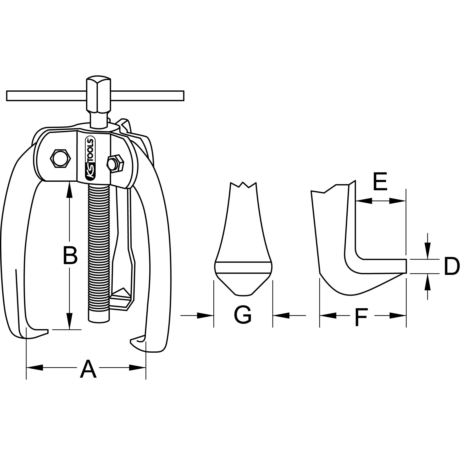 Extracteur universel à 3 griffes 10-60 mm 1