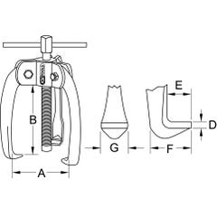 Extracteur universel à 3 griffes 10-70 mm 1