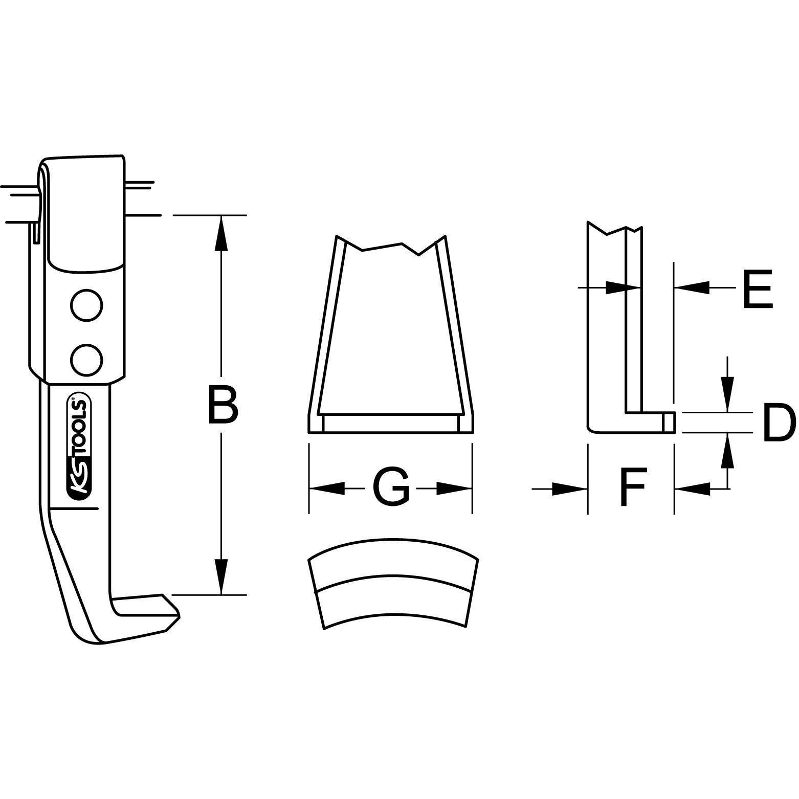 Griffe profondeur de prise réglable et fixation pour bague de maintien 170 mm 1