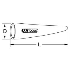 KS TOOLS Embout mâle avec revêtement isolant, 15 mm, L=110 mm 1