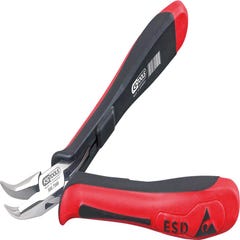 KS TOOLS Pince pointue ESD-courbée-avec taille, 130 mm 0
