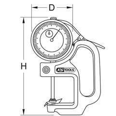 KS TOOLS Comparateur de précision 0-30 mm 1