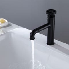 Mitigeur lavabo salle de bain style industriel - Noir 1
