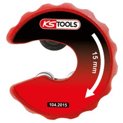 KS TOOLS Coupe-tubes à cliquet pour tubes en cuivre, 15 mm