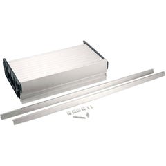 Rideau d'armoire rauvolet metallic line - Décor : Inox - Hauteur d'encastrement : 105 mm - Pour caisson de hauteur : 10 0