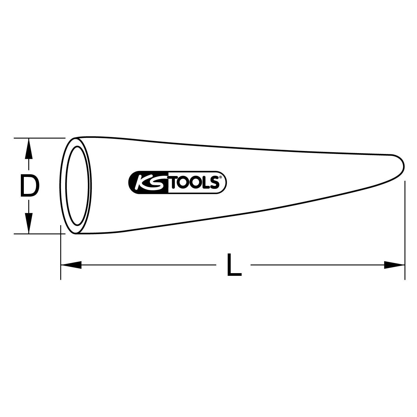 KS TOOLS Embout mâle avec revêtement isolant, 6 mm, L=40 mm 1