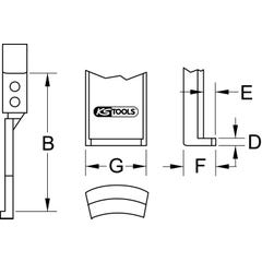 KS TOOLS Griffes pour extracteur, 250 mm, Ø 5 mm 1