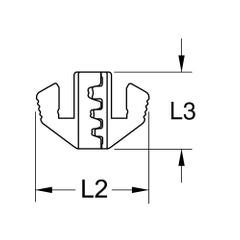KS TOOLS Connecteurs bout à bout pour fiches plates 4,8 et 6,3 mm, Ø 3