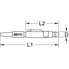 KS TOOLS Soufflette stylo en aluminium, 110mm 4