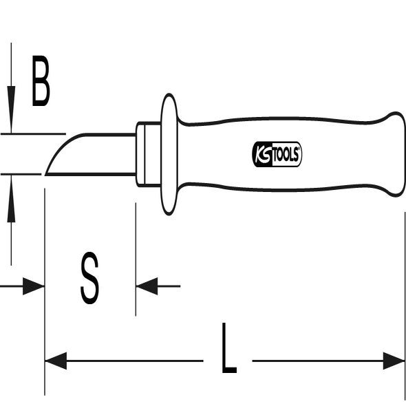 KS TOOLS Dénudeur de câbles avec revêtement isolant, 200 mm 1