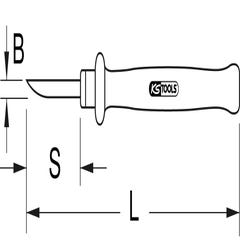 KS TOOLS Couteau en gutta-percha avec revêtement isolant, 250 mm 1
