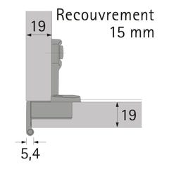 Selekta pro 2000, 15mm - Recouvrement : 16 mm - HETTICH 1