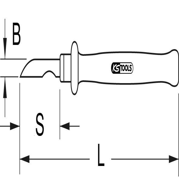 KS TOOLS Dénudeur de câbles avec revêtement isolant, 195 mm 1