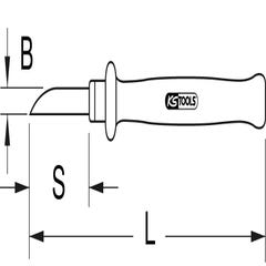 KS TOOLS Dénudeur de câbles avec revêtement isolant, 200 mm 1