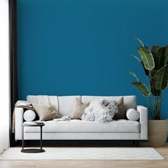 Peinture biosourcée et dépolluante murs et plafonds, Bleu Mirall, Velours, 1L COLIBRI 3