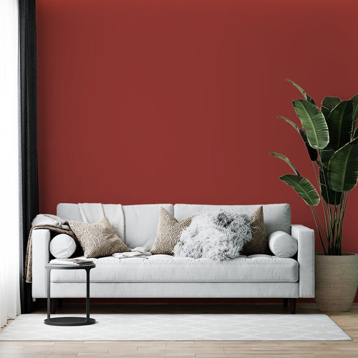 Peinture biosourcée et dépolluante murs et plafonds, Rouge Maité, Velours, 3L COLIBRI 3