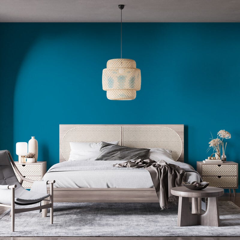 Peinture murs et plafonds biosourcée et dépolluante Bleu Agrion Velours 1L, COLIBRI 4