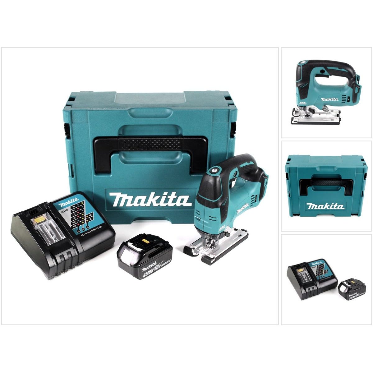Makita DJV 182 RG1J Scie sauteuse sans fil 18V Brushless + 1x Batterie 5,0Ah + Chargeur + Coffret 4