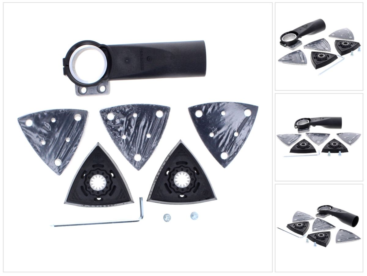 FEIN Set d'aspiration: 1x Aspiration + 2x Patins de ponçage + 15x Feuilles abrasives corindon, perforées ( 92602102000 )