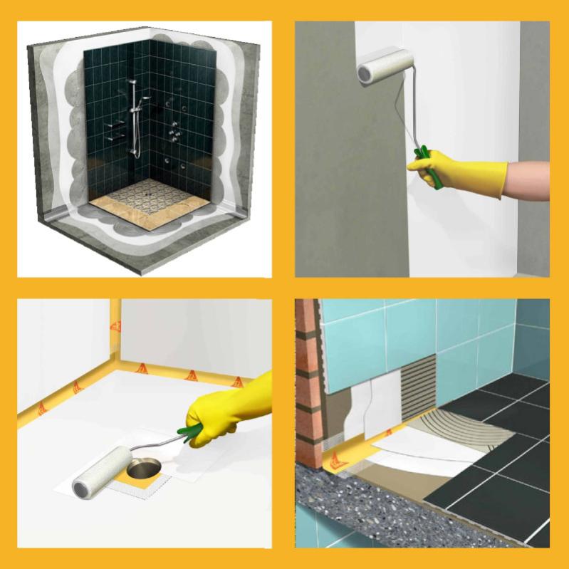 Kit douche à l'italienne SIKA Étanchéité sous carrelage 6m²