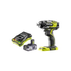 Pack RYOBI Boulonneuse à chocs Brushless 18V OnePlus - 4 modes R18IW7-0 - 1 Batterie 3.0Ah High Energy - 1 Chargeur ultra rapide 0