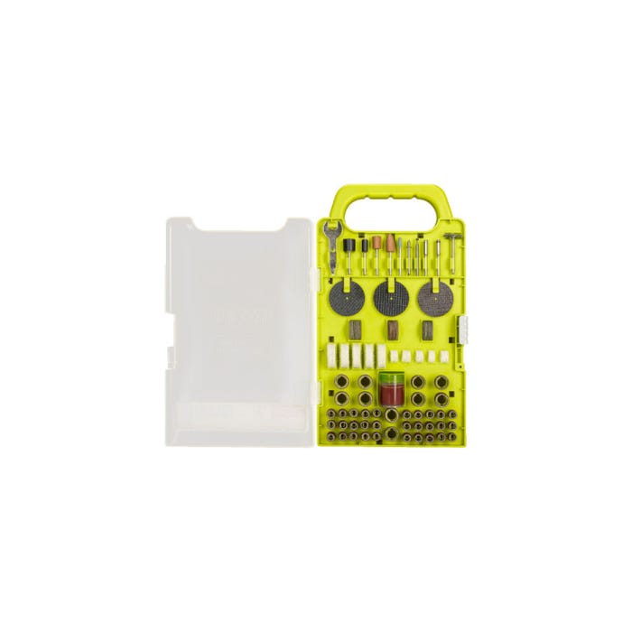 Pack RYOBI - Mini outil multifonction 18V One+ RRT18-0 - Kit 155 accessoires - 1 batterie 2.0Ah - 1 chargeur 2