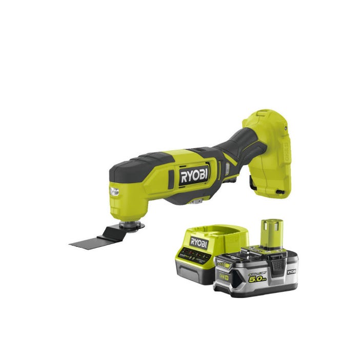 Pack RYOBI Multitool 18V One+ RMT18-0 - 1 Batterie 5.0Ah - 1 Chargeur rapide RC18120-150 0