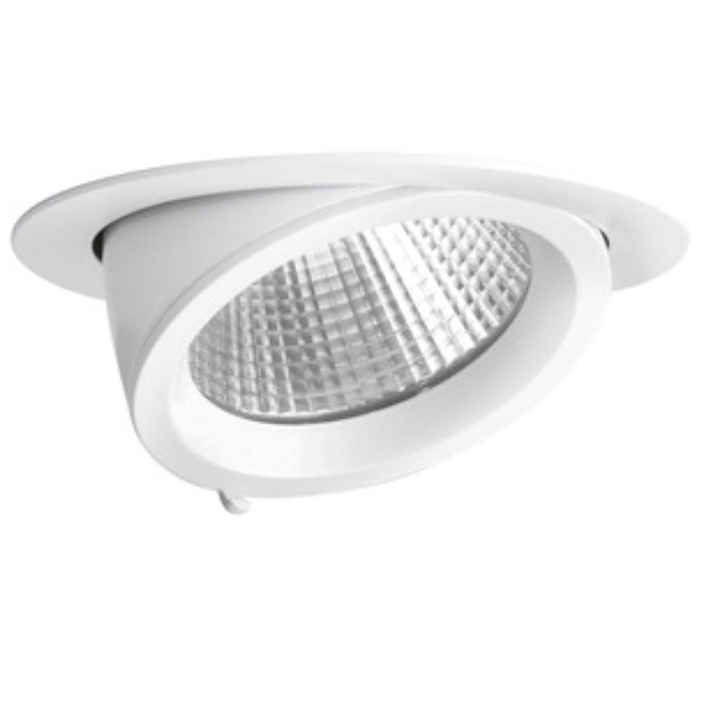 aric 50193 | aric 50193 - downlight rond, orientable, en aluminium blanc, 70deg, led cob intégrée non démontab 0