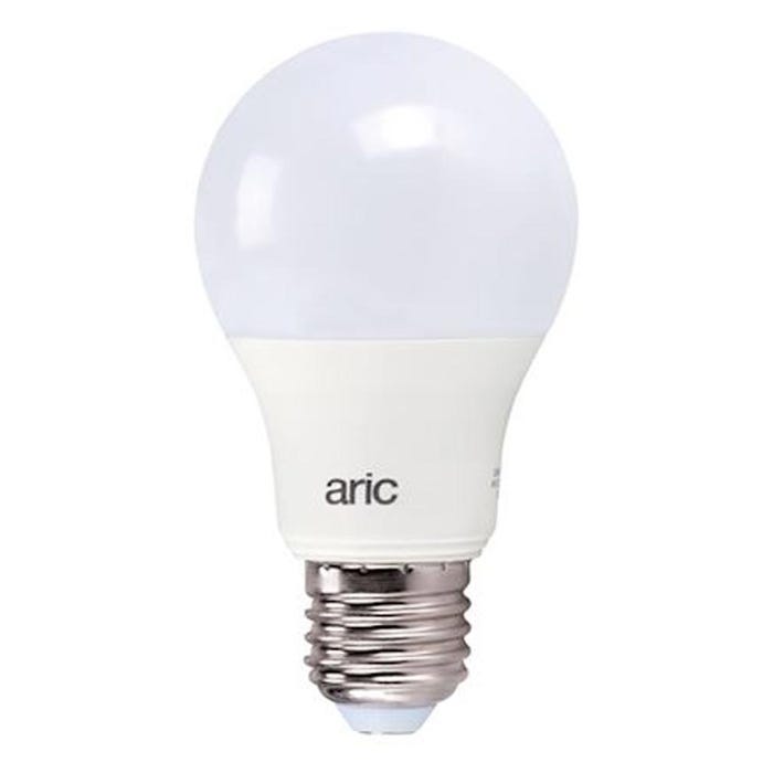 aric 20014 | aric 20014 - lampe standard e27 led 9w 4000k 820lm, cl.énerg. a+, 15000h 0
