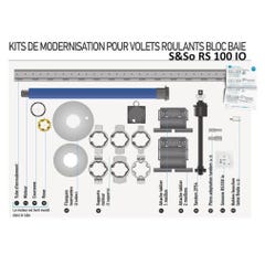 somfy 1030135 | somfy 1030135 - kit bloc baie remplacement & motorisation 6/17 rs100 io 0