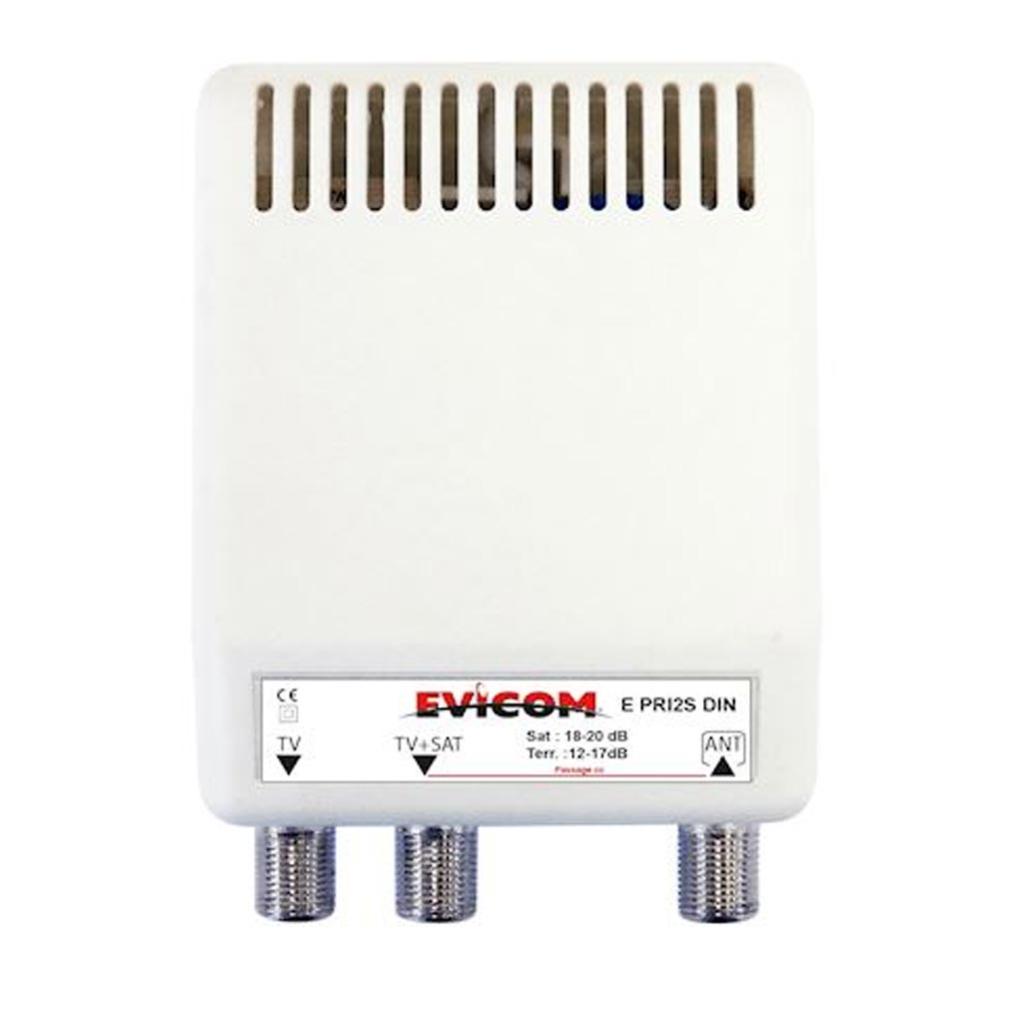 evicom epri2sdin | evicom epri2sdin - amplificateur d'appartement tv + sat 2 sorties