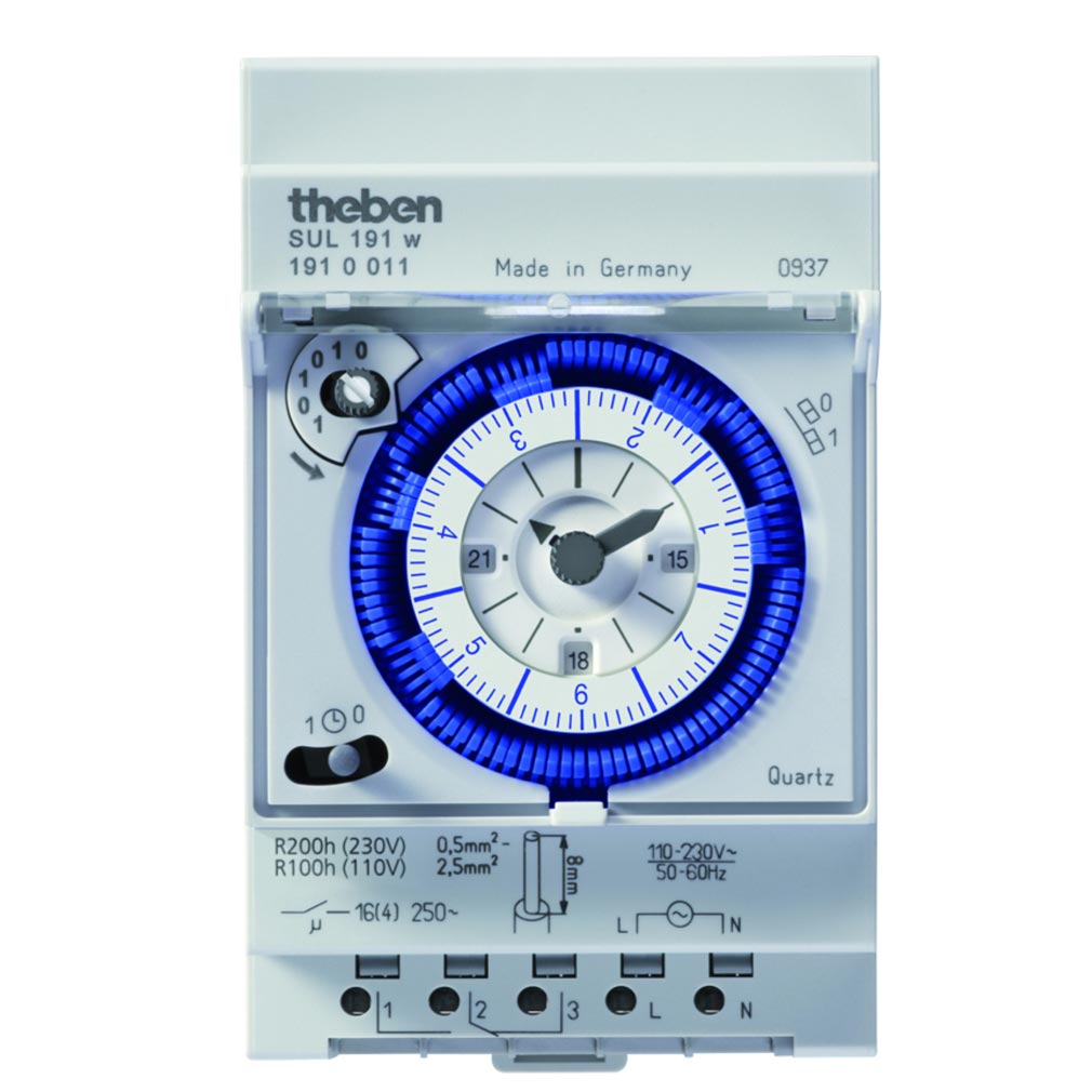 theben sul191w | interrupteur horaire mecanique 7j avc reserve de marche