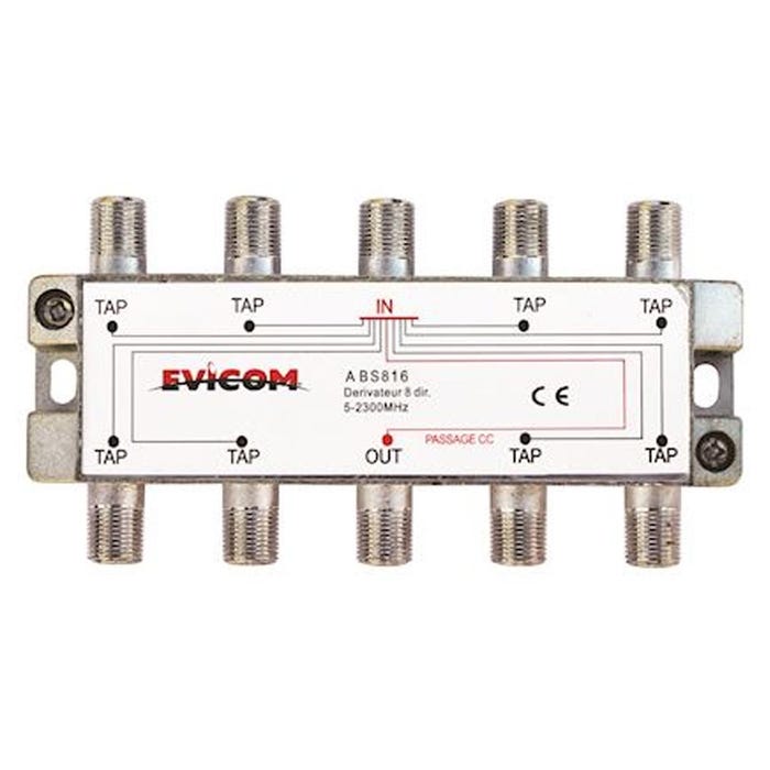 evicom abs816 | evicom abs816 - dérivateur 5 - 2 300 mhz 8 sorties -16 db 0
