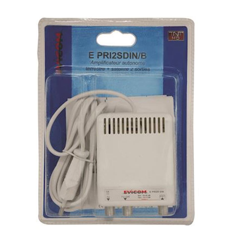 evicom epri2sdin/b | evicom epri2sdin/b - amplificateur d'appartement tv + sat 2 sorties