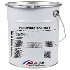 Peinture Sol Mat - Metaltop - Gris noir - RAL 7021 - Pot 25L 0