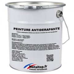 Peinture Antiderapante - Metaltop - Rouge signalisation - RAL 3020 - Pot 5L 0