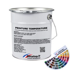 Peinture Temperature - Metaltop - Vert jaune - RAL 6018 - Pot 5L
