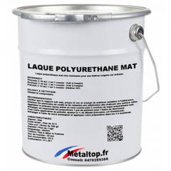 Laque Polyurethane Mat - Metaltop - Jaune signalisation - RAL 1023 - Pot 5L 0