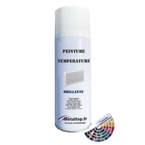 Peinture Temperature - Metaltop - Gris platine - RAL 7036 - Bombe 400mL 0