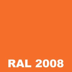 Laque Polyurethane Mat - Metaltop - Orange rouge clair - RAL 2008 - Pot 25L 1