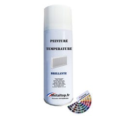 Peinture Temperature - Metaltop - Aluminium blanc - RAL 9006 - Bombe 400mL
