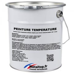 Peinture Temperature - Metaltop - Aluminium blanc - RAL 9006 - Pot 1L 0