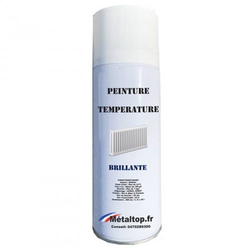 Peinture Temperature - Metaltop - Jaune pastel - RAL 1034 - Bombe 400mL 0